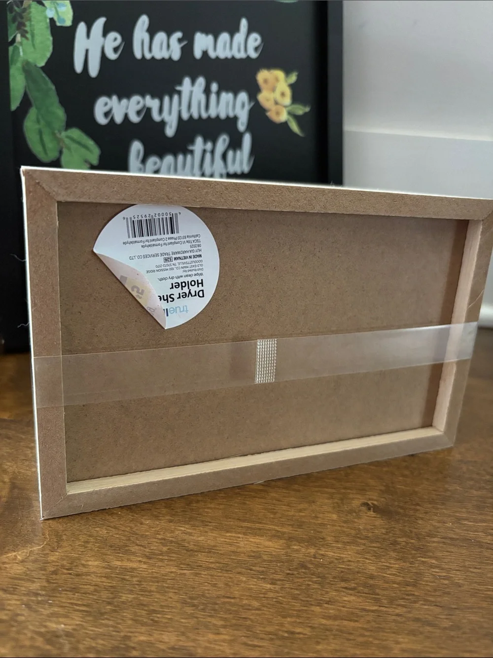 Natural Bamboo Dryer Sheets Holder Box - Neutral NWT